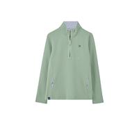 (UK 8, Sage) LightHouse Womens Shore Sweatshirt - Ladies Warm Half Zip Cotton Top