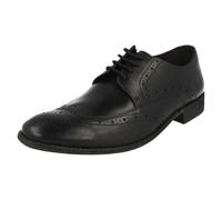 (UK 9.5, Black) Mens Clarks Smart Brogues Chart Limit - G Fit