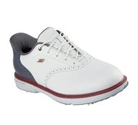 (UK 9.5, Natural/Gray) Skechers Mens 2025 Slip-ins GO GOLF Prestige Leather Waterproof Golf Shoes