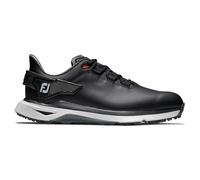 (UK 9.5 - Wide, Black/White/Grey) FootJoy Mens Pro SLX Leather Waterproof Spikeless Performance Golf Shoes