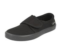 (UK 9 Child, Black) Childrens Unisex Clarks P.E School Pumps Hopper Run - F Fit