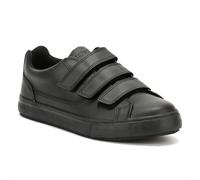 (UK 9) Kickers Black Leather Tovni Trip Trainers