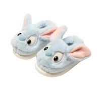 UK 9 Kids Slippers for Girls Boys Slippers Cute Anime Cartoon Novelty House Shoes Little Big Kid Closed Back Plush Fun Animal Slip on Mules Bedroom Slipper Home Shoes Sky Blue