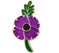 UK Animal In World War Peace WWI purple Poppy Remembrance Day poppy Badges 2022