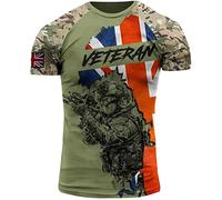 UK Army British Veteran Combat Military Camouflage T-Shirt Regular Fit Short Sleeve Size 2XS-4XL Green (as8, Alpha, x_l, Regular, Regular)