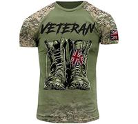 UK Army British Veteran Combat Military Camouflage T-Shirt Regular Fit Short Sleeve Size 2XS-4XL Grey Olive (as8, Alpha, x_s, Regular, Regular)