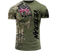 UK Army British Veteran Combat Military Camouflage T-Shirt Regular Fit Short Sleeve Size XS Olive (as8, Alpha, x_s, Regular, Regular)