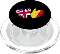 UK Belgium Love Heart British Belgian Dual Nationality PopSockets PopGrip for MagSafe