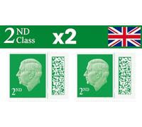UK BEST SELLERS 2nd Class Stamps 2-Pack (2 Total) - Barcoded, Self-Adhesive UK Letter Postage - Approved