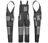 UK-Bib and Brace Overalls Work Heavy Duty Knee pads pockets Grey EuroClassic