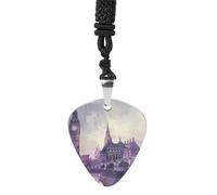 Uk Big Ben London Bridge Watercolor Guitar Pick Pendant Necklace for Acoustic Electric Bass Players Guitar Accessories Guitarist Gifts