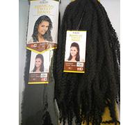 UK: Black Afro Kinky Bulk Hair by Freetress - Equal. Luxury Integration. Jamaican Twist Braid. 100% Kanekalon. Braid, Twist, Pick and Drop, Twist