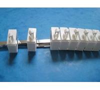 uk-blindparts 10 LEFT 3.5" HAND VERTICAL BLIND TRACK CARRIER TRUCKS- RUNNERS WITH STAINLESS STEEL LINKS
