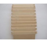 uk-blindparts BEIGE VERTICAL BLIND BOTTOM WEIGHTS FOR WIDE (.5") BLIND SLATS (127MM) (40 WEIGHTS)