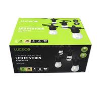 UK Branded Luceco LED Festoon Outdoor Garden Light Set Starter & Extension Kits