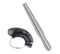 UK British Black Finger Sizer & Metal Ring Mandrel Measurer Stick Tool Size A-Z
