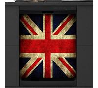 Uk British Flag Dishwasher Magnetic Cover Kitchen Decor Union Jack Front Dishwasher Refrigerator Magnetic Cover Sticker Appliance Decorative Cover 23 x 26 Inches