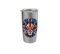 UK British Flag Lion Stainless Steel Insulated Tumbler