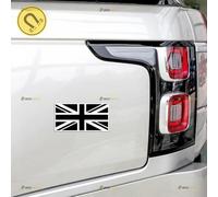 UK British Flag Union Jack Britain Car Magnet Black White Magnetic Sticker Decal - 4 Pack Glossy 7.6cm 10.2cm 12.7cm 15.2cm - for Truck Door Fridge Reusable Waterproof