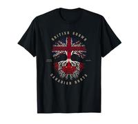 UK British Grown Canadian Roots DNA Canada Flag T-Shirt