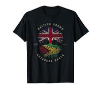UK British Grown Guyanese Roots DNA Guyana Flag T-Shirt