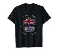 UK British Grown Israeli Roots DNA Israel Flag T-Shirt