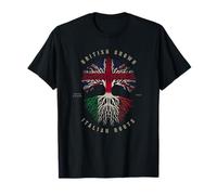 UK British Grown Italian Roots DNA Italy Flag T-Shirt