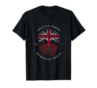 UK British Grown Moroccan Roots DNA Morocco Flag T-Shirt