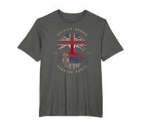 UK British Grown Serbian Roots DNA Serbia Flag T-Shirt