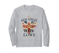 UK British Proud Britain Patriots AIM HIGH Vote Lowe Heart Long Sleeve T-Shirt