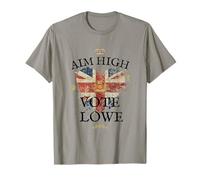 UK British Proud Britain Patriots AIM HIGH Vote Lowe Heart T-Shirt