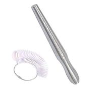 UK British White Finger Sizer & Metal Ring Mandrel Measurer Stick Tool Size A-Z