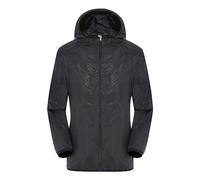 UK Buy Again Orders My Past Orders I 2024 Women's Waterproof Jacket Outdoor Quick Dry Raincoat Oversize Windproof Casual Zipper Windbreaker with Hoodies Black M