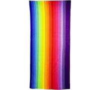 Uk Buy Zone Rainbow Microfibre Beach Bath Lightweight Stripe Towel Holiday Camping Gym