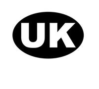 UK Car Sticker For Europe Black-White CAR VAN DECAL STICKER