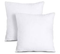UK Care Direct Duck Feather Cushion Pads 40cm X 40cm (16” X 16”) Insert with 100% Cotton Cover - Hypoallergenic | Ethically Sourced Duck Feather Filling | Handmade in the UK | Pack of 2