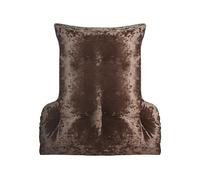 UK Care Direct Lumbar Cushion Crushed Velvet Cover Lightweight Hollowfibre Filled [ H 62cm (24") x W 68cm (26") x D 12cm (5")], Provide Back Support and Improve Sitting Posture (Champagne)