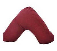 UK Care Direct MRSA/Virus Resistant Fabric Made Orthopaedic Back & Neck V Shaped Support Pillow With 2 Free Burgundy Pillow Cases - Hollowfibre Filling - Alleviates Neck Pain