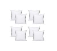 UK Care Direct Pack of 8 Cushion Inserts 45cm x 45cm - 18 x 18 Cushion Insert - White Square Cushions; Hypoallergenic Cushion Inner - Bounce Back Cushion Pads for Sofa & Couches - Pack of 8