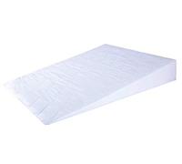 UK Care Direct Wedge Pillow Cover Only - Quilted White Polycotton Replacement Cover - Machine Washable 1x Pack Pillow Protective Bedding Accessory Approx (80x66x12cm) High Wedge Sold Separately