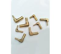 UK CELTD 90 Degree Brass Barb Right Angle Fitting Fuel Hose Joiner Connector Pipe Air L Piece (L Piece 4 mm)