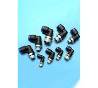 UK CELTD NPT Male Swivel Elbow Push Fit Metric Push in Fittings with NPTF Threads (8mm x3/8NPT)