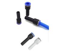 UK CELTD Push Fit Stem Reducers Metric Push in Fittings Reducing Adapter 6mm-4mm / 8mm-4mm (Push Fit 8mm-4mm)