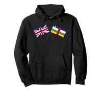UK Central African Republic Crossed Flags British CAR Pullover Hoodie