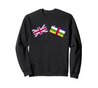 UK Central African Republic Crossed Flags British CAR Sweatshirt