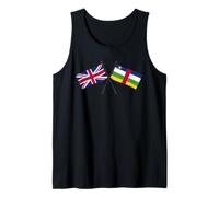 UK Central African Republic Crossed Flags British CAR Tank Top