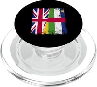 UK Central African Republic Half Flag British CAR Roots PopSockets PopGrip for MagSafe