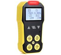 UK Certificate 4 Gas Detector by FORENSICS | O2, CO, H2S, LEL | USB Recharge | Sound, Light & Vibration Alarms | Large Display & Backlight | UK USA Calibration Certificate