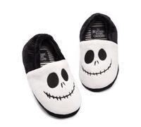 Disney The Nightmare Before Christmas Slippers For Girls & Boys | Kids Black & White Jack Skellington House Shoes | Slip On With Grip Sole Gifts