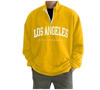 UK Clearance Oversized Sweatshirt for Men Mens Casual Loose Oversize Zipper Solid Stand Collar Hoodless Pullover Sweater Coat Top Crew Neck Cotton Sweater Pullover Sweatshirt Jumpers for Men UK